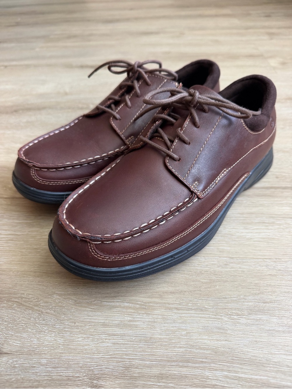 ANODYNE NO. 30 MEN'S CASUAL DOUBLE DEPTH Diabetic Brown leather shoes 9.5